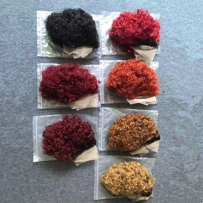 Short Pixie Cut Curly Lace Front Wigs For Black Women 100% Human Hair Wigs Pixie Curls Closure Wig Tpart cuticle aligned hair