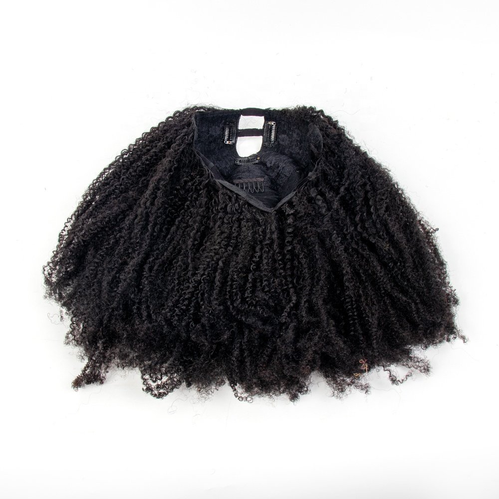 4B4C Kinky Curly U Part Human Hair Wigs For Black Women Brazilian Afro Curly V Part Wig Human Hair 150% Density Wholesale