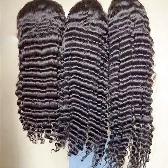 22 Inches 13*4 13*6 Deep Wave Transparent Lace Frontal Wigs For Women Deep Curly Lace Front Human Hair Wigs