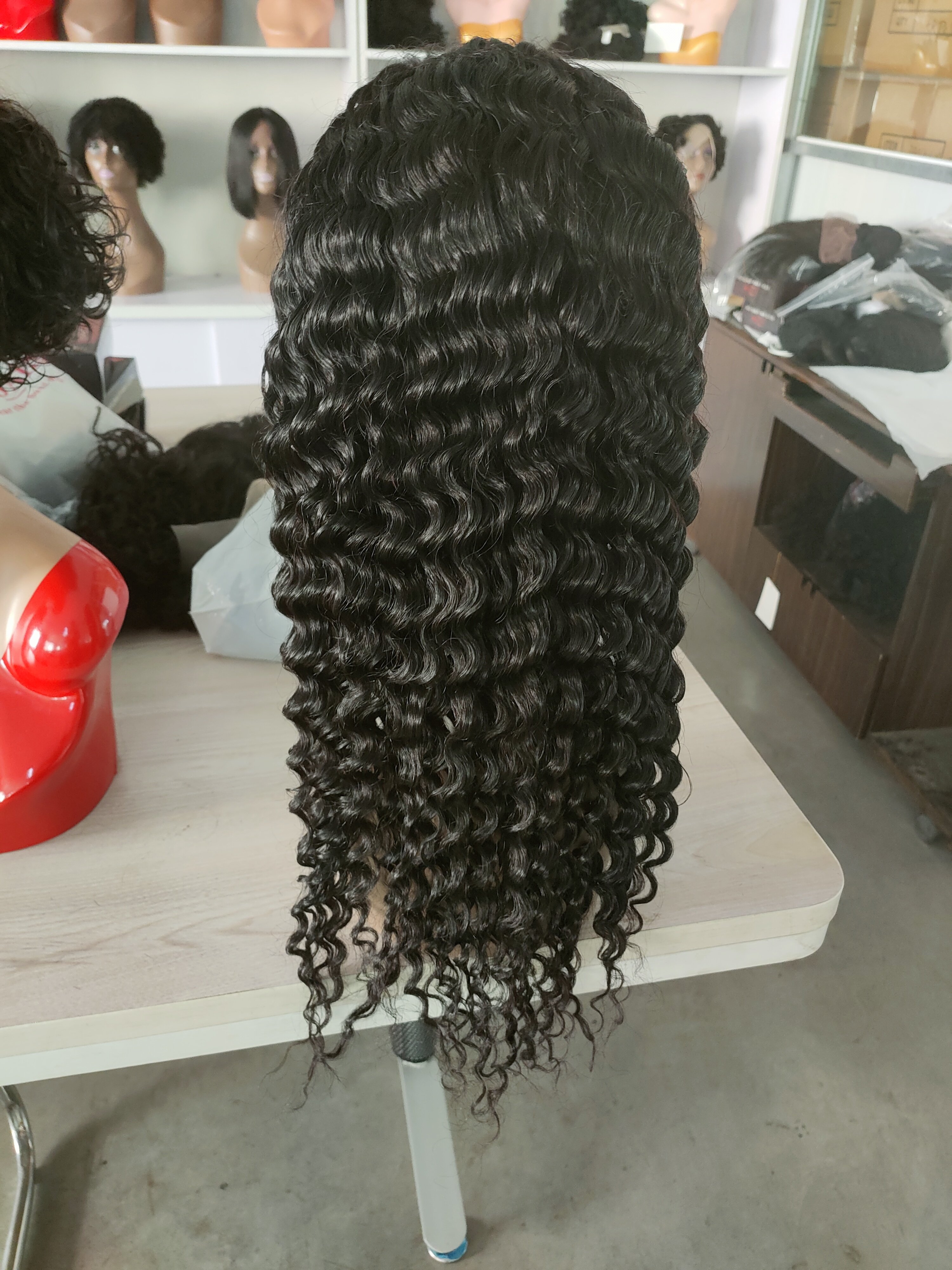 22 Inches 13*4 13*6 Deep Wave Transparent Lace Frontal Wigs For Women Deep Curly Lace Front Human Hair Wigs