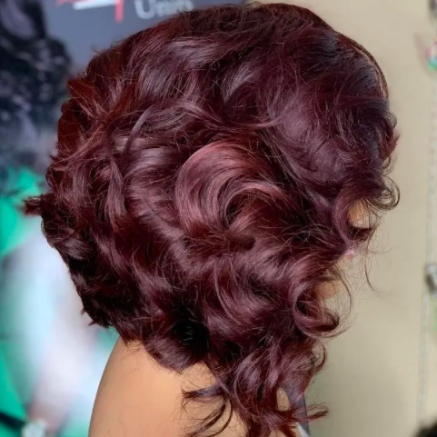 Human Hair Wigs Double Drawn 100% Raw Vietnamese Hair Vendor, Dark Burgundy Color Body Wave Virgin Human Hair Extensions