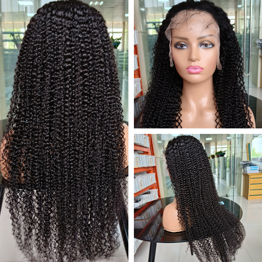 Wholesale Kinky Curly Hd Lace Frontal Wigs Cheap Virgin Brazilian Human Hair Lace Front Wig Human Hair Wigs For Black Women
