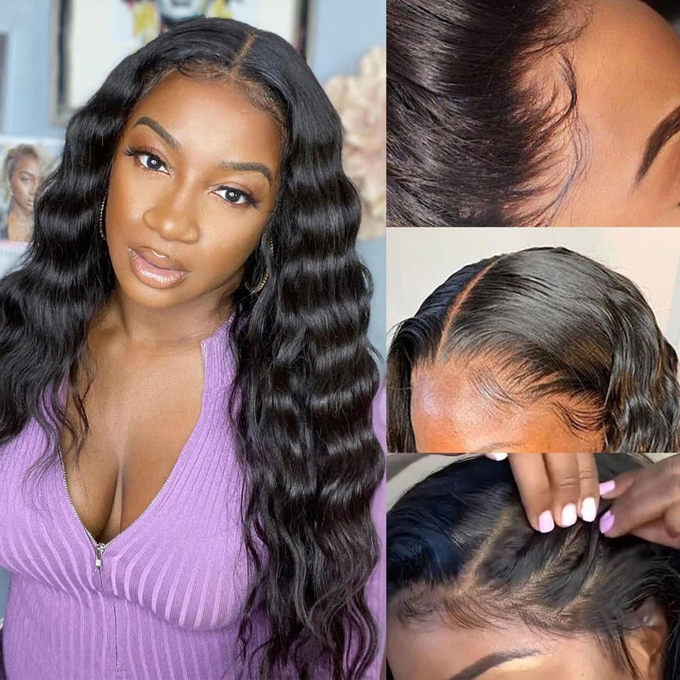 Loose Wave 13X6 HD Lace Wigs Brazilian Human Hair Wigs For Black Women