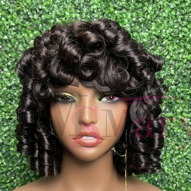 Cheap Raw Indian Hair Wigs for Black Women 15A Grade Super Double Drawn Short Wear and Go Glueless 100% Human Hair Wigs