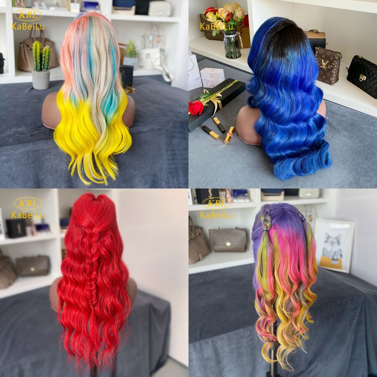 KBL factory affordable 10 inch to 50 inch glueless full hd lace wigs ,top quality 360 full lace human hair wigs