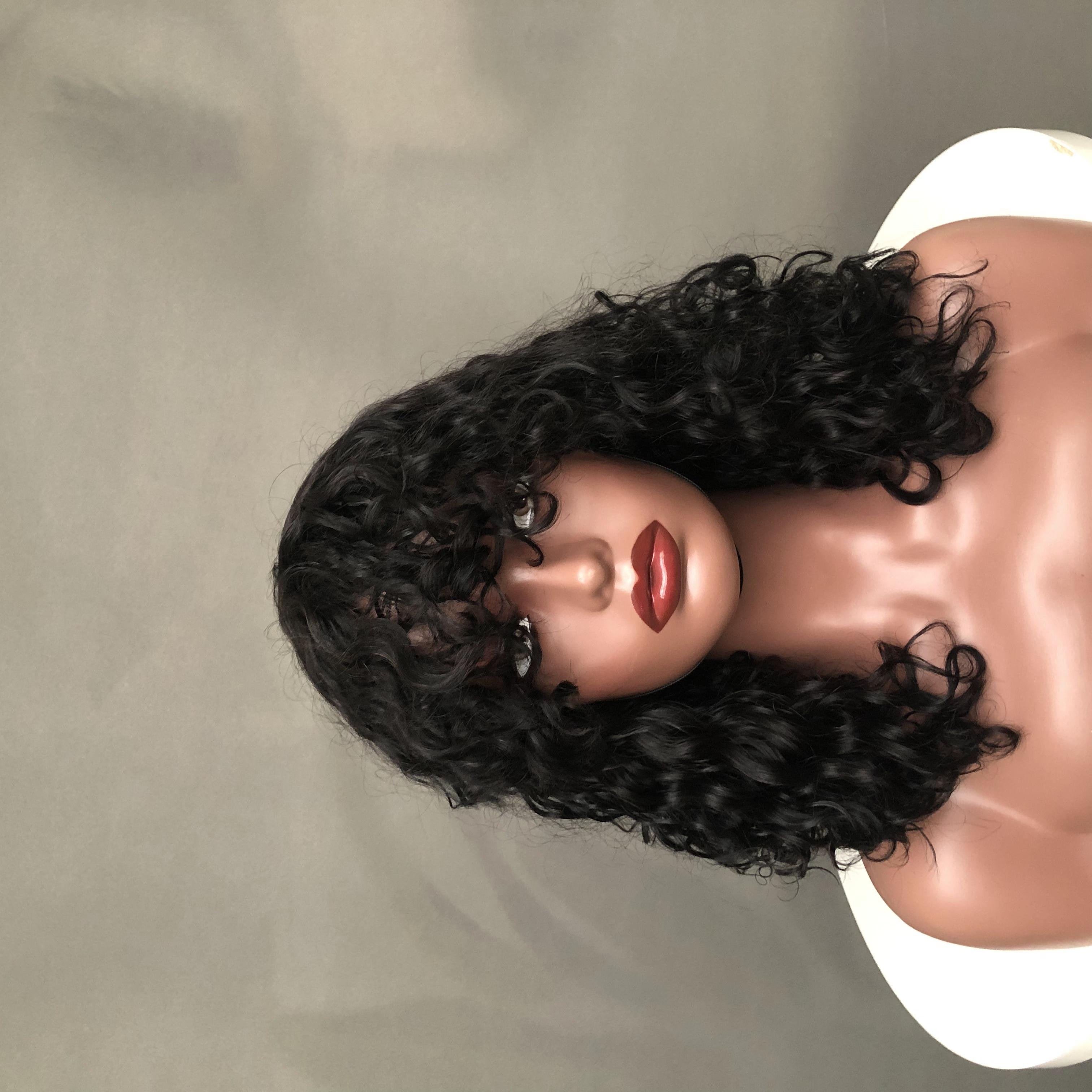 Hot Selling Ready To Ship Products Lace Wigs Amazing Curl Wigs Natural Color 100% Human Hair Wigs