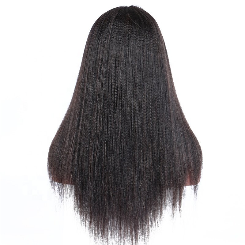Yaki Straight 13x4 Lace Frontal Wig Pre Plucked Lace Front Human Hair Wigs For Women Glueless Lace Wig 130% Density