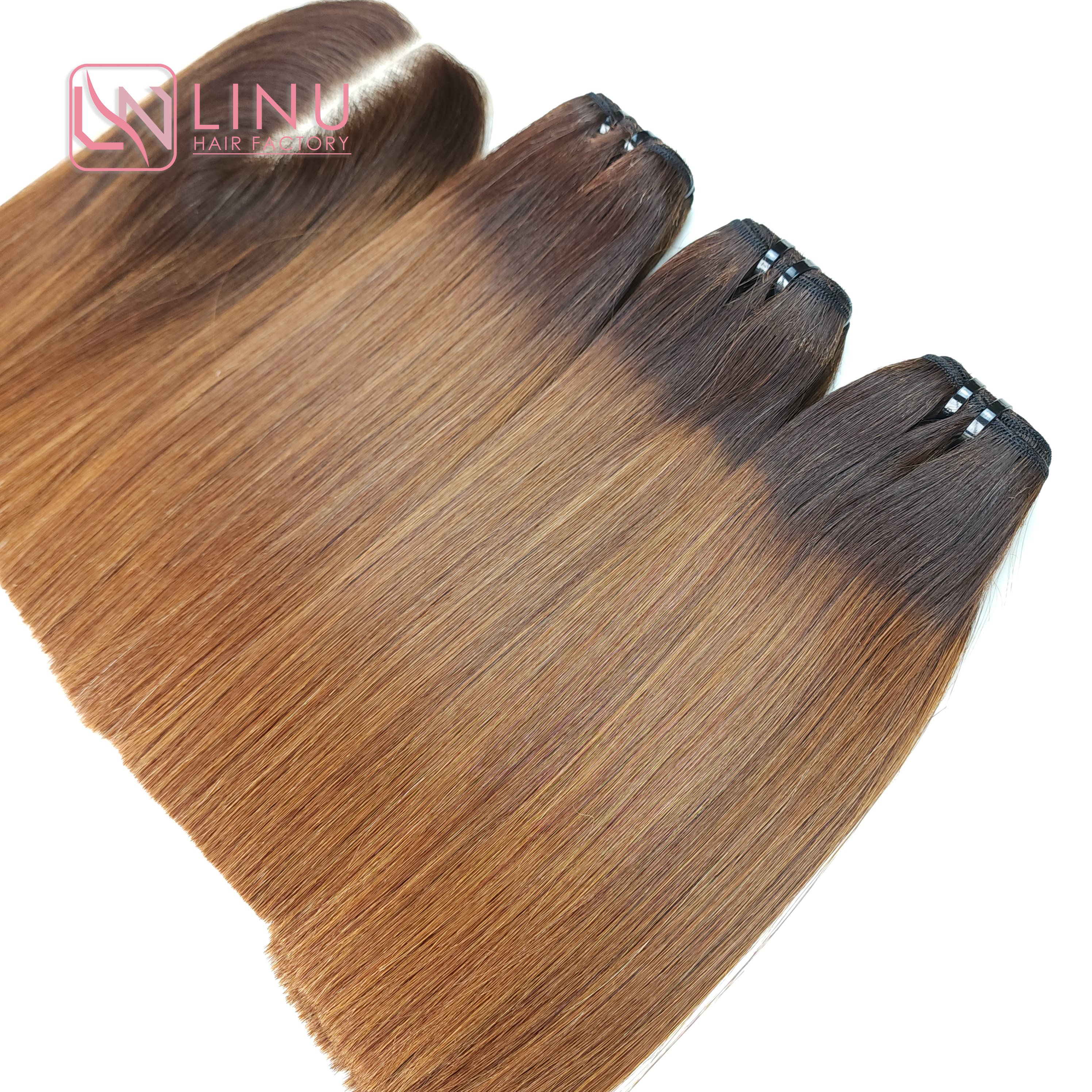 Bone straight Raw Vietnamese Human Bundles, Super Double Drawn Viet Nam Raw 100% Human Hair Extensions
