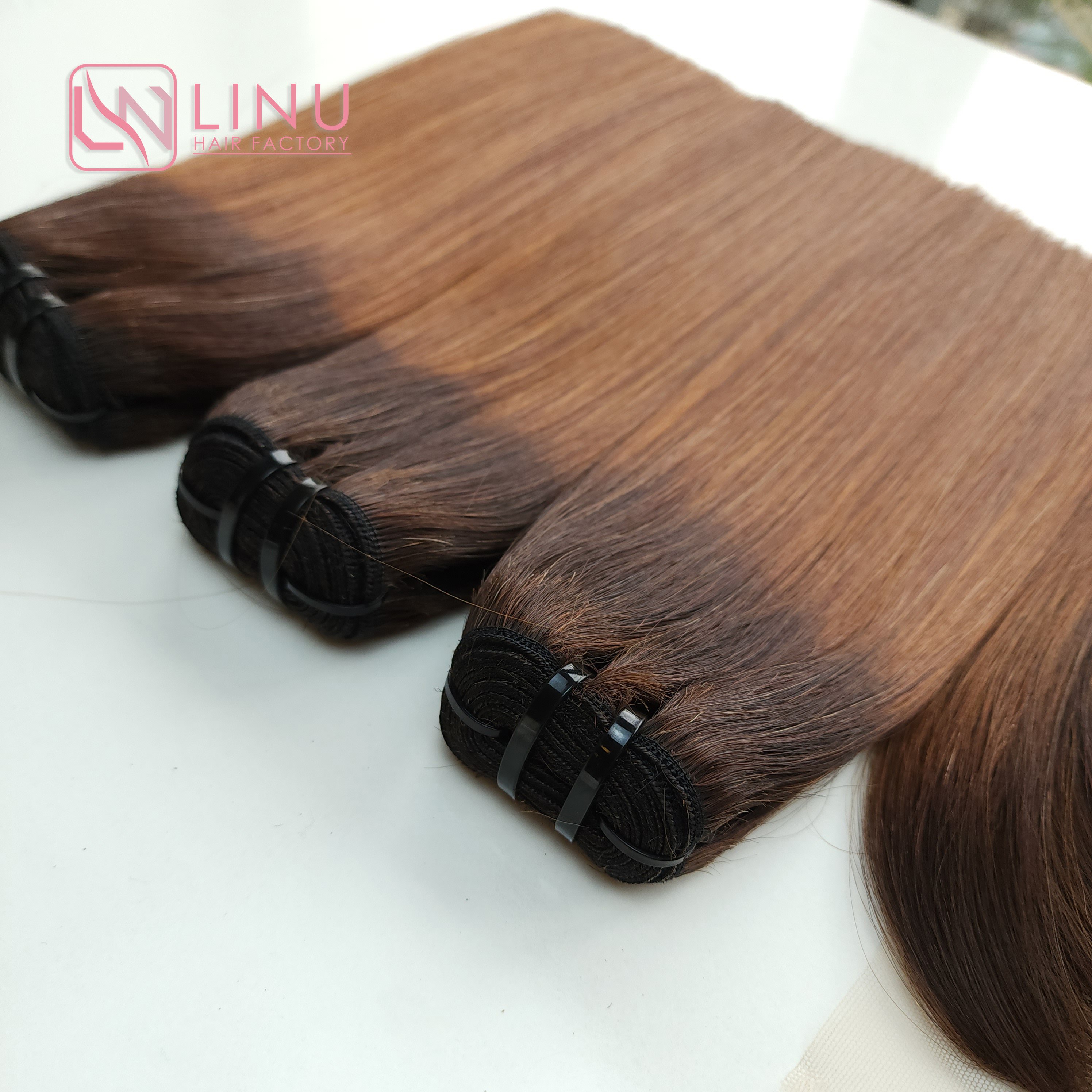 Bone straight Raw Vietnamese Human Bundles, Super Double Drawn Viet Nam Raw 100% Human Hair Extensions
