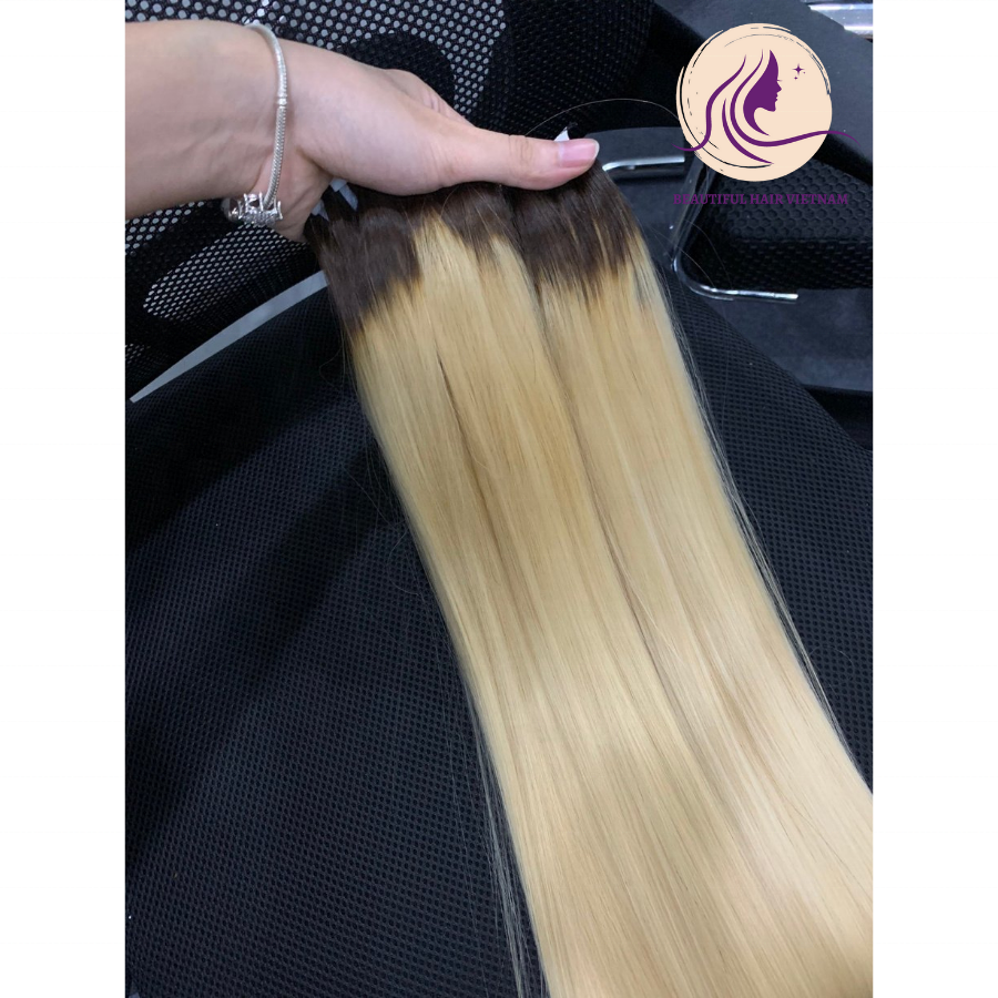 Ombre Blonde Best Raw Cheapest Price Silky Bone Straight Human Hair Lace Front Wigs, Human Hair Extensions, HD Lace Glueless Wig