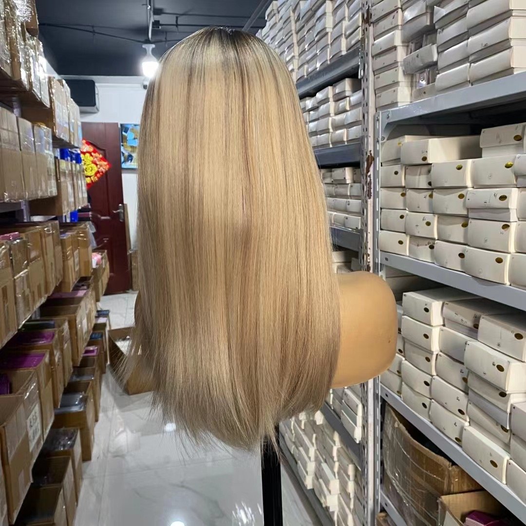 Wholesale high quality European Raw Virgin 100% real natural human Hair brown straight Silk Top lace base Jewish Wig Kosher Wigs