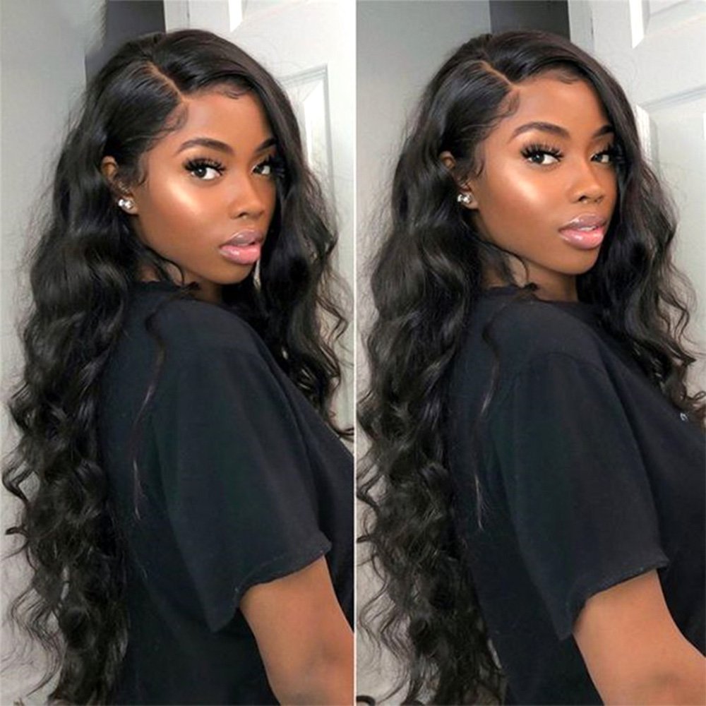 HEFEI VAST cuticle aligned Brazilian human hair wig lace front 130 density top virgin lace wig 100% female human hair wig 10a