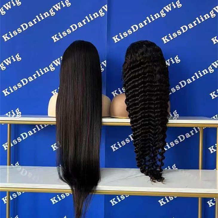 Wholesale Brazilian Straight transparent HD full lace frontal brazilian human hair wigs