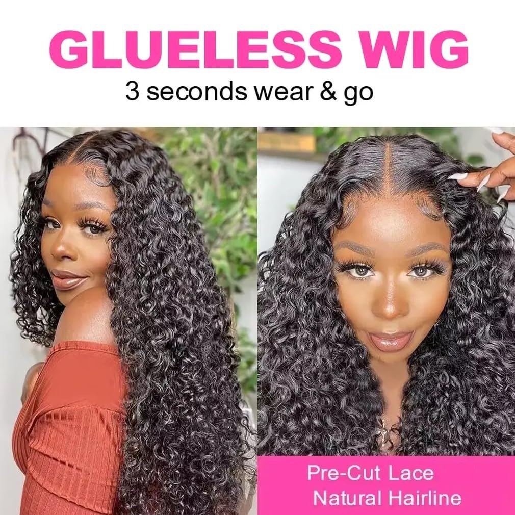 Ready To Go Glueless Wig Wholesale Vendors Pre Plucked 6*4 Lace Closure Wig Kinky Curly Transparent Lace Front Human Hair Wig