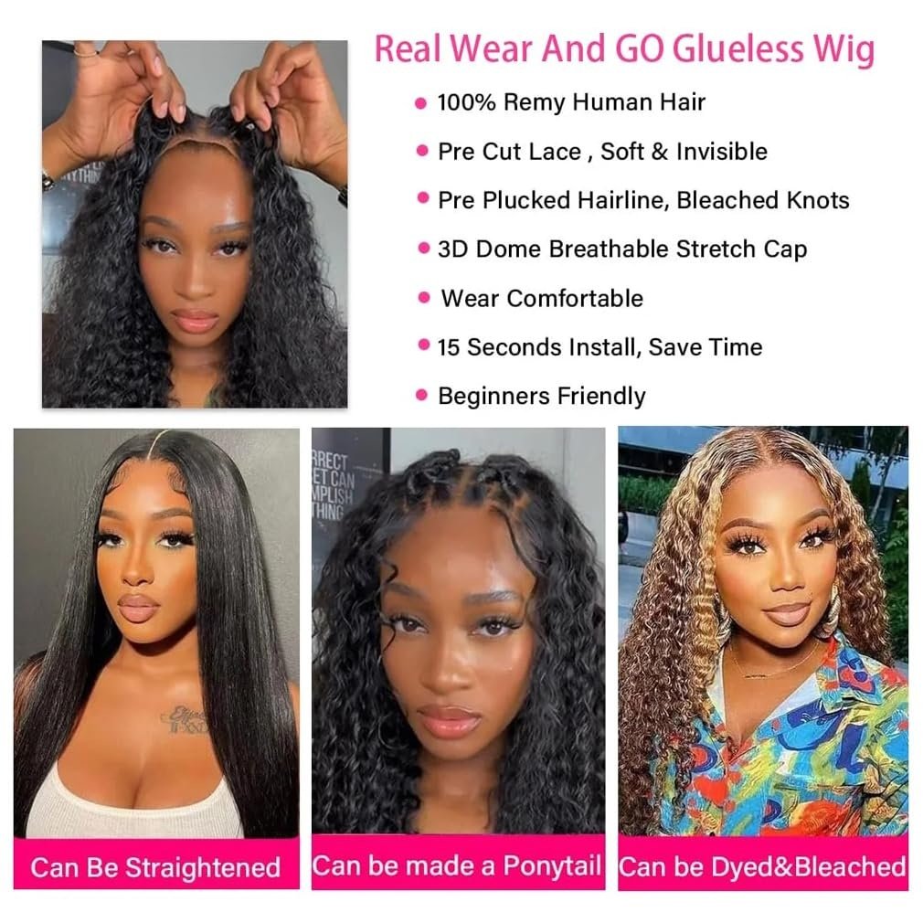 Ready To Go Glueless Wig Wholesale Vendors Pre Plucked 6*4 Lace Closure Wig Kinky Curly Transparent Lace Front Human Hair Wig