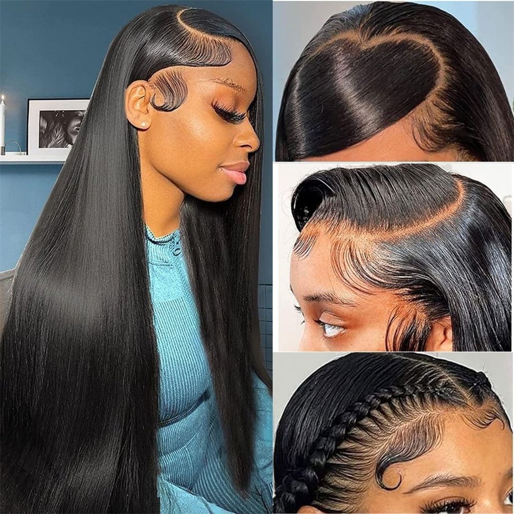 AYT Wholesale Straight Brazilian Hair HD Lace Wigs,full lace frontal wig with baby hair,Virgin human hair wigs for black women