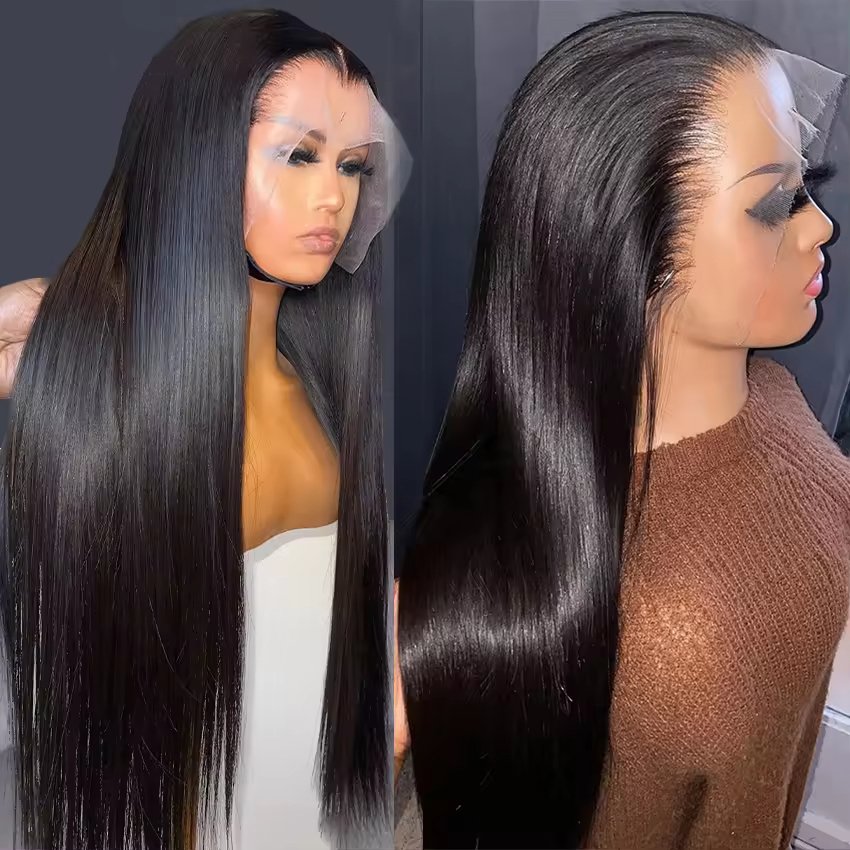 Raw Indian Lace Frontal Human Hair Wig ,Glueless Full Lace Front Wigs For Black Women,Brazilian 13x4 straight Lace Front wig