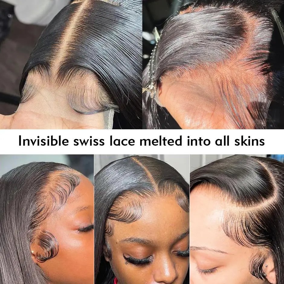 Raw Indian Lace Frontal Human Hair Wig ,Glueless Full Lace Front Wigs For Black Women,Brazilian 13x4 straight Lace Front wig
