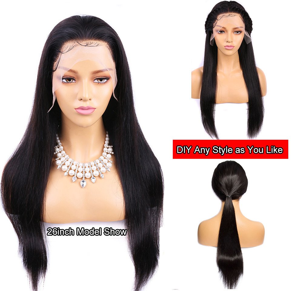 Wholesale brazilian bone straight wave peruvian glueless 4x4 13x4 hd lace front human hair wigs