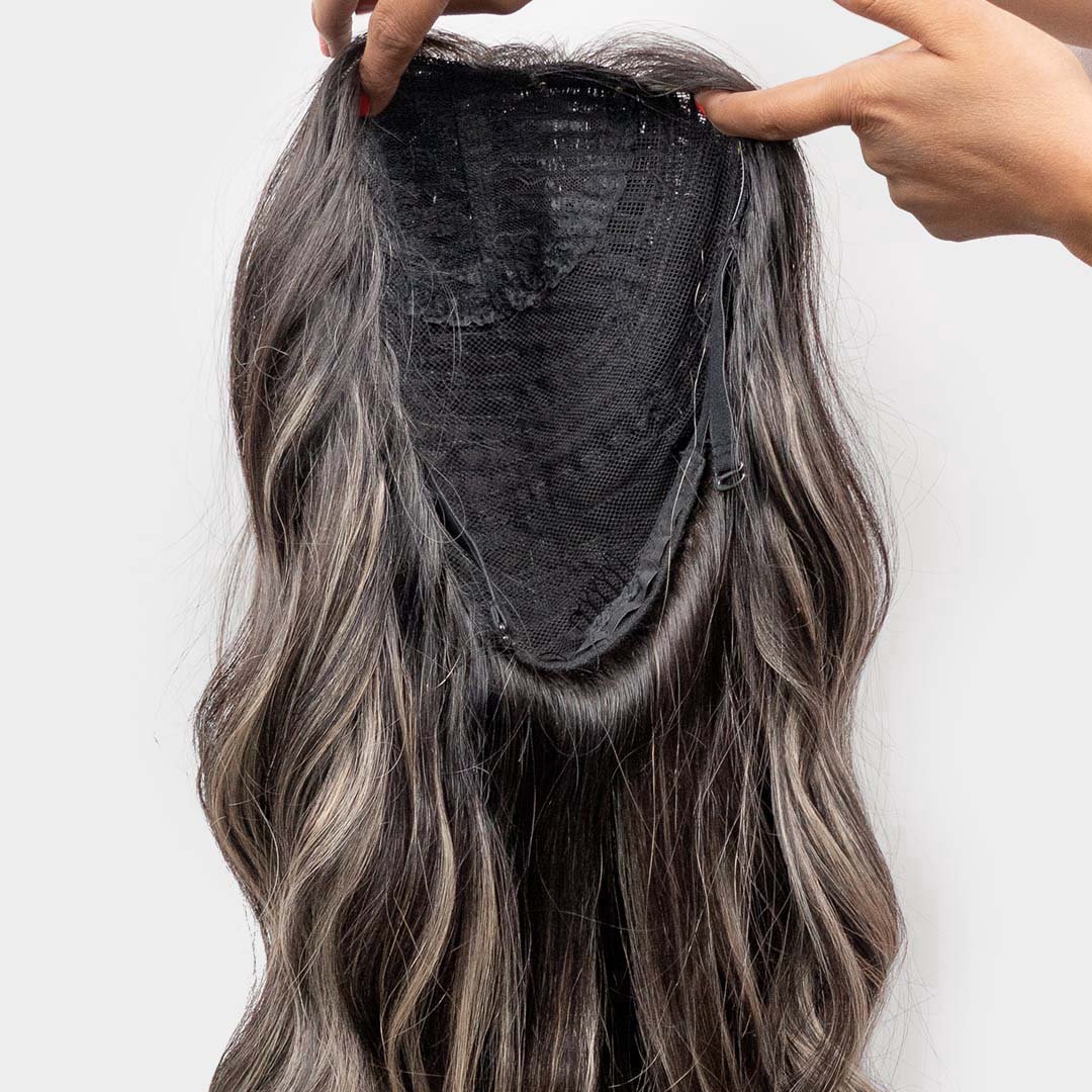 AU Real hair Wigs Natural Human Hair Wigs For Black Women Straight Glueless Women Half Machine Made Wig