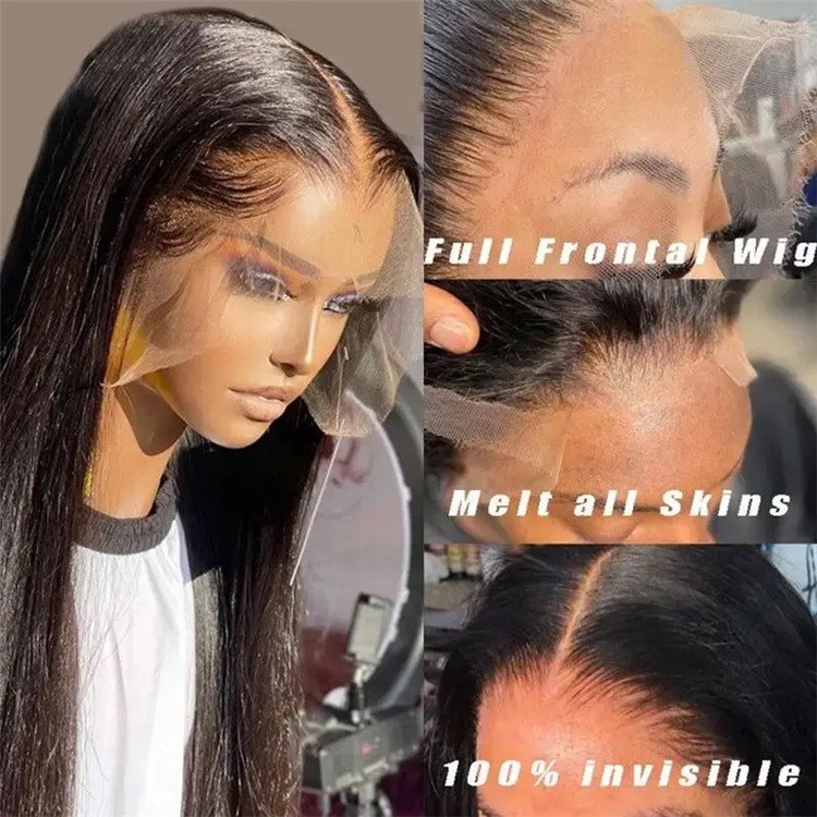 40 inch Frontal Glueless Full Hd Lace Wig,Cuticle Aligned Virgin Raw Indian Hair Wig,Unprocessed 100% Lace Human Hair Wigs