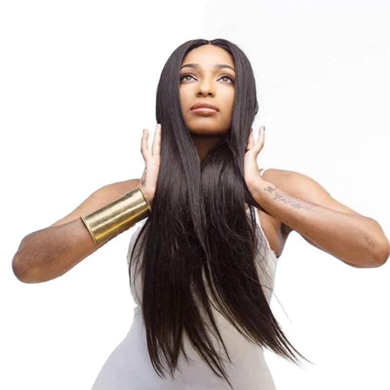 Brazilian human hair swiss lace front 13X4 13X6 4X4wigs high temperature fibers synthetic hair130% 150% density 180%women wigs