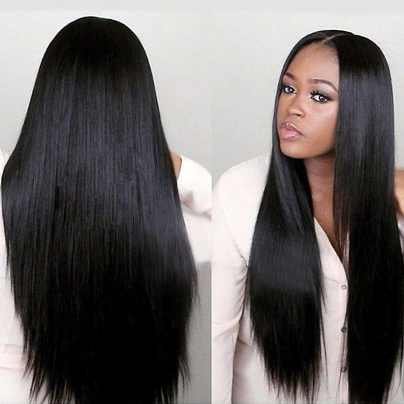 Brazilian human hair swiss lace front 13X4 13X6 4X4wigs high temperature fibers synthetic hair130% 150% density 180%women wigs
