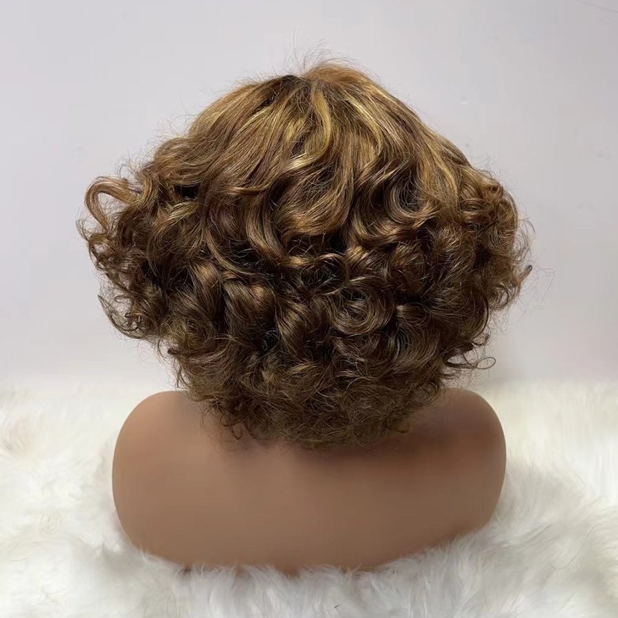 Wholesale 200% density bouncy curly hair wig with bangs 201gram 100% human hair wigs loose wave original hair extension