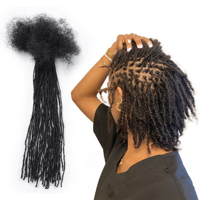 Hot Selling Human Hair Locs Extension Tiny Sister Dreadlocks Raw Human Hair Extension For Woman