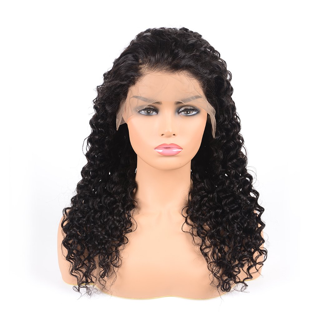 Deep Wave Lace Front Human Hair Wig Pre Plucked Hairline Cuticle Aligned Wig For Women