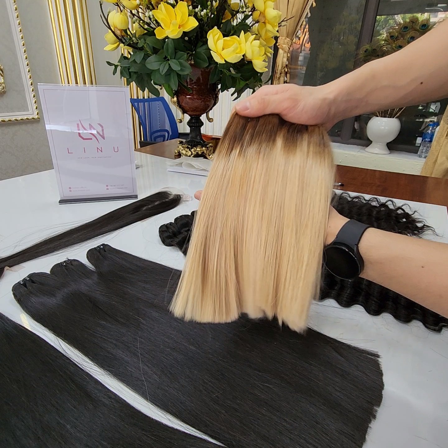 Wholesale 100% Raw Human Hair Bundles ombre color High Quality Vendors Vietnam Human Hair Bundles