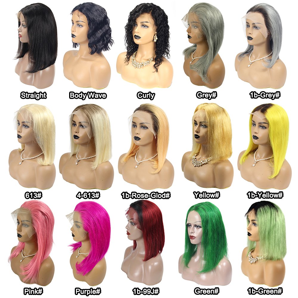 Wholesale Brazilian Bob Hd Lace Front Human Hair Wigs, Glueless 13*4 Virgin Hd Lace Bob Wigs,Cheap Lace Closure Short Bob Wigs