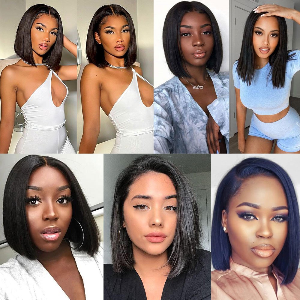 Wholesale Brazilian Bob Hd Lace Front Human Hair Wigs, Glueless 13*4 Virgin Hd Lace Bob Wigs,Cheap Lace Closure Short Bob Wigs
