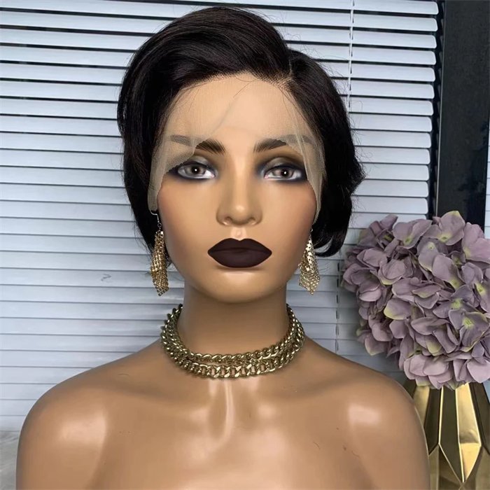 Wholesale Short Pixie Cut Human Hair Wig Wholesale Brazilian Human Hair For African American