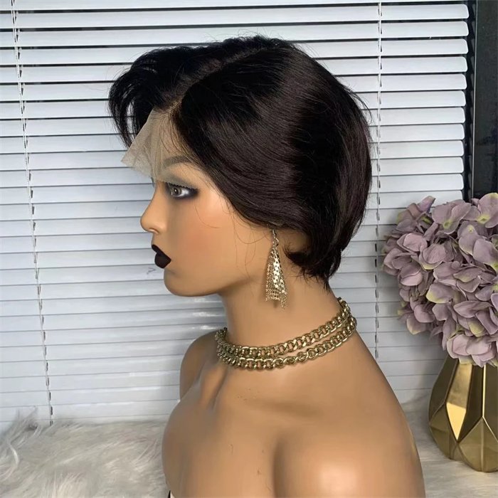 Wholesale Short Pixie Cut Human Hair Wig Wholesale Brazilian Human Hair For African American