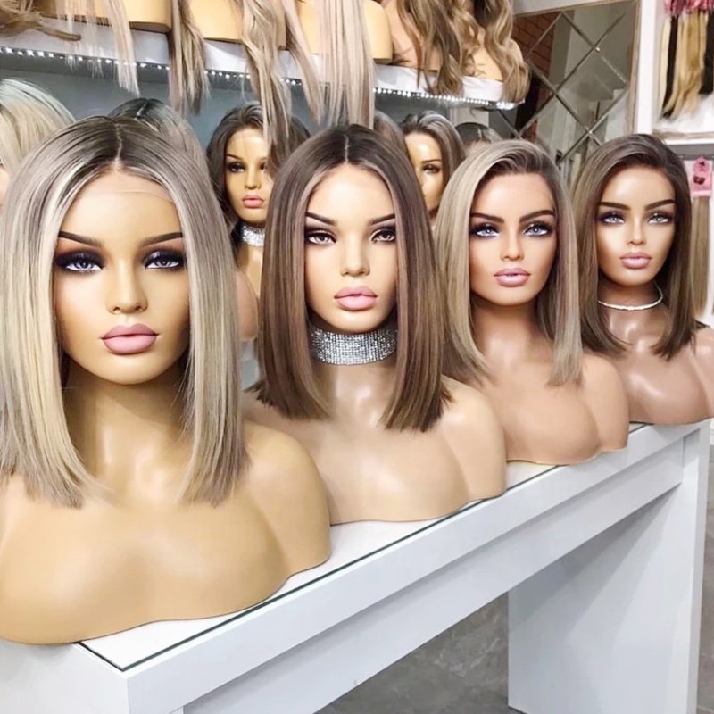 Top Quality Transparent High-end ash blonde human hair wigs No Shedding No Tangle Natural Hairline jewish kosher ful lace wig