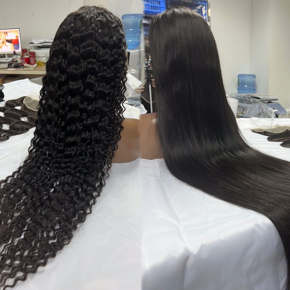 250% Density HD Transparent Deep Wave Lace Frontal Wig 30 Inch Brazilian Deep Curly Lace Front Human Hair Wigs For black Women