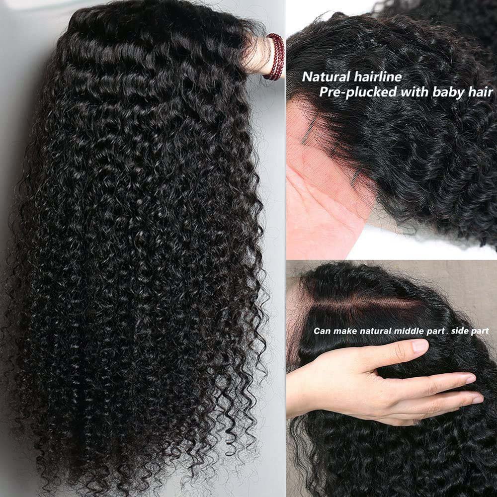 Raw Brazilian Human Hair Lace Front Wigs Kinky Curly Human Hair Wigs For Black Women HD Lace Frontal Wigs Human Hair Wholesale