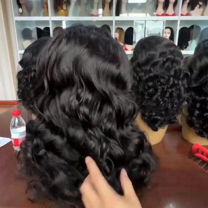 Soft Peruvian Human Hair Wigs Natural Wavy Virgin Hair Extension Hd Full Lace Frontal Wig Perruques Naturel Cheveux Humain