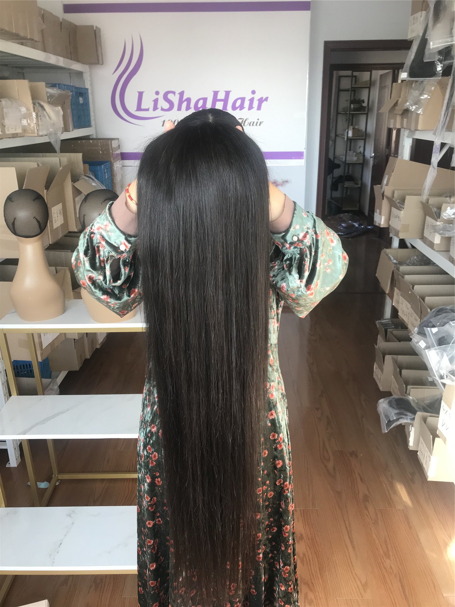 30 32 34 36 38inch long straight Indian virgin hair HD Lace Frontal wigs for Black Women 40inch wig in stock