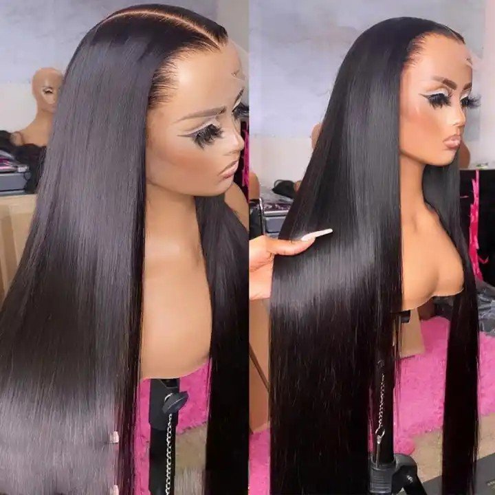 GDYhair 30 40Inch 13*4 Brazilian Natural Bone Straight Human Hair Wigs 100% Virgin Hd Full Lace Front Human Hair Wigs