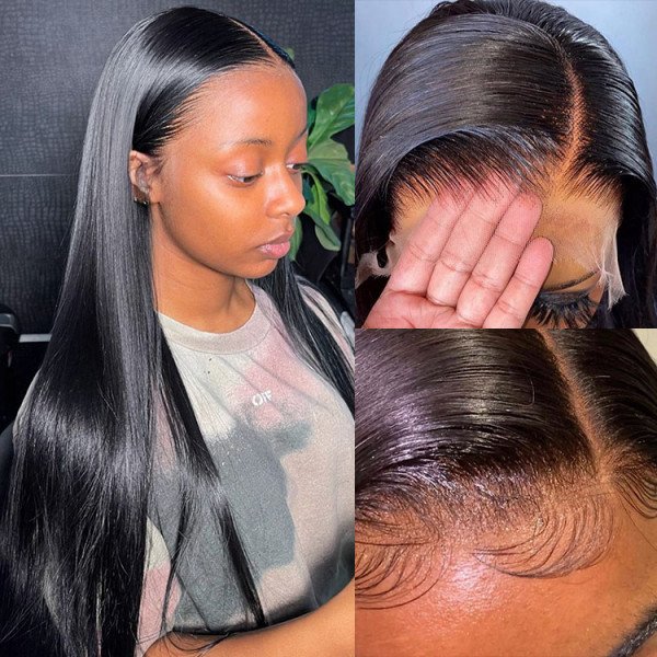 GDYhair 30 40Inch 13*4 Brazilian Natural Bone Straight Human Hair Wigs 100% Virgin Hd Full Lace Front Human Hair Wigs