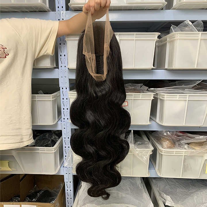 Cheap body wave human hair wigs 360 full lace wigs for women
