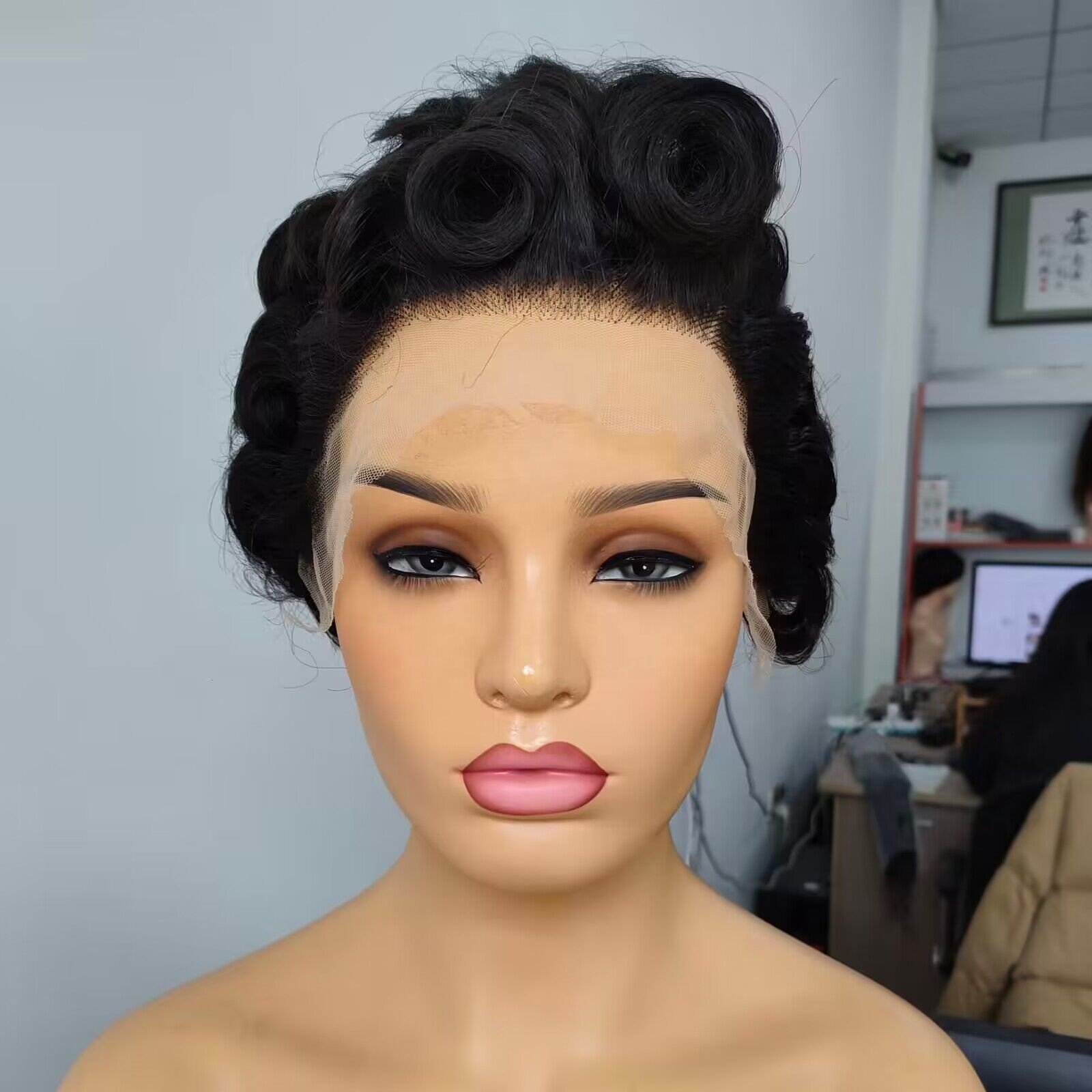 Wholesale price 12a grade high quality raw virgin wigs hot selling jerry curl human hair wig high quality lace frontal natural