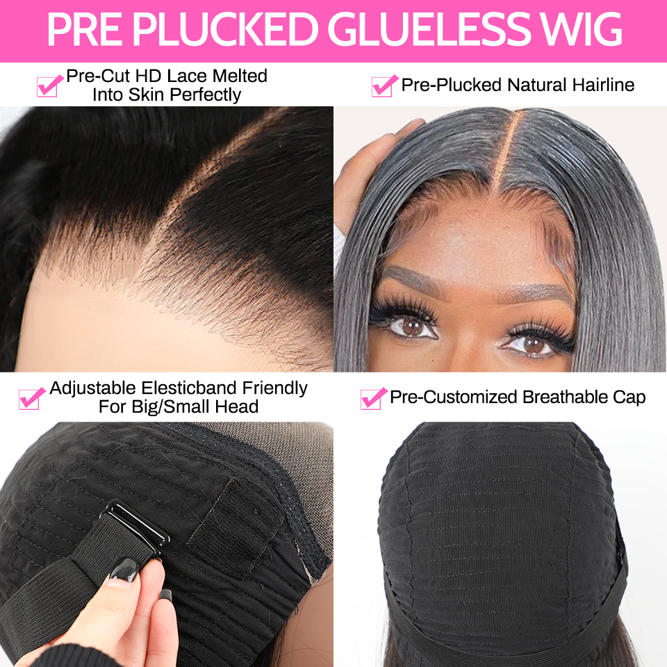 Frontal Glueless Full Hd Lace Wig,Cuticle Aligned Virgin Raw Hair Wig,Unprocessed 100% Wear Go Wig Full Lace Human Hair Wig