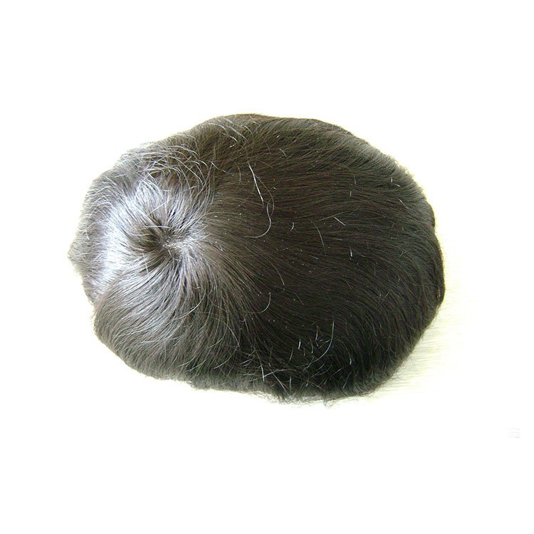 Man Human Hair Wig Remy Brazilian Toupee Breathable Front Lace Durable PU Around Mens Short Brown Wigs For Men