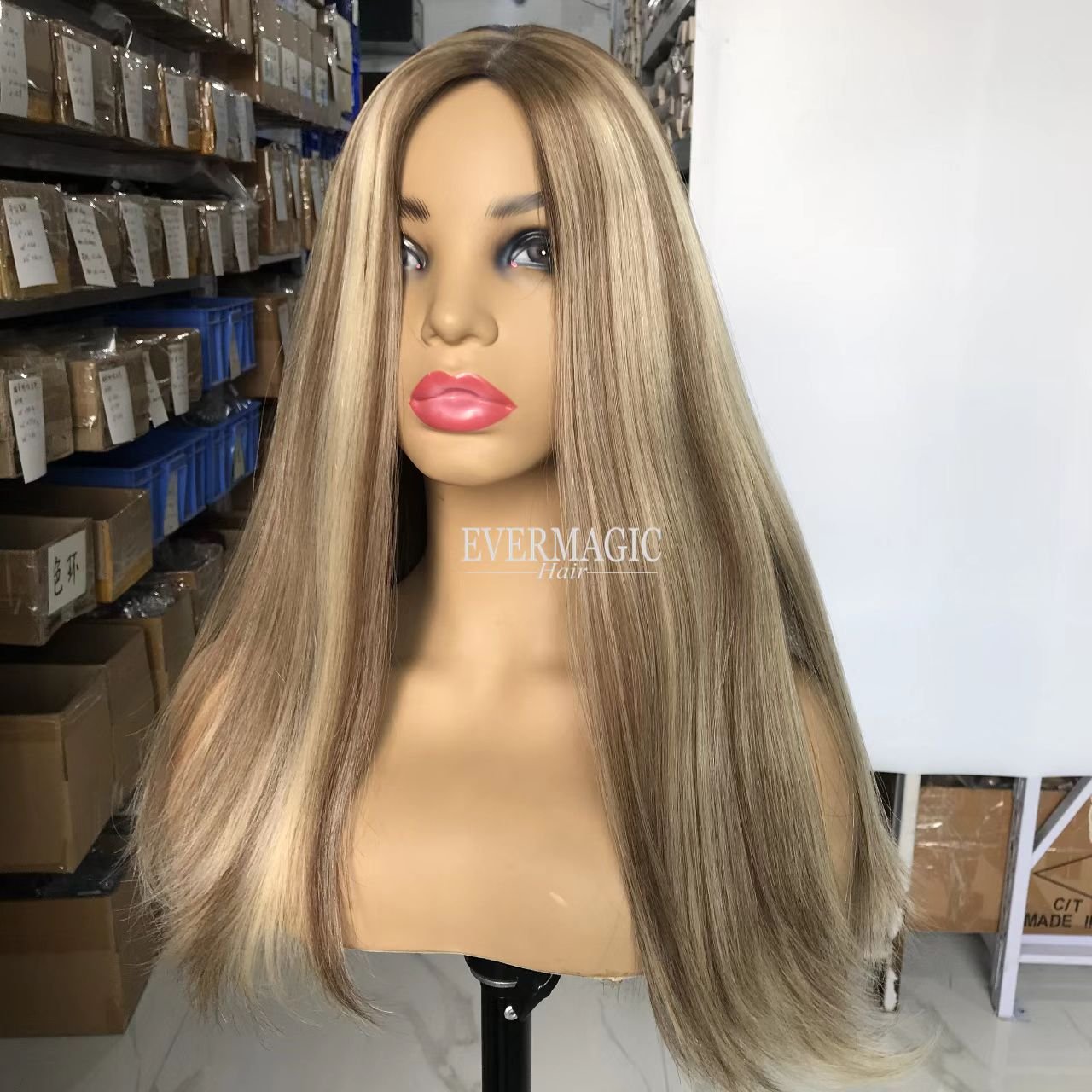 Balayage Luxury 8C60# Jewish Best Quality Wig Stock Short Layers Silk Top Scalp Human Virgin Hair Wig Hot-selling Full End