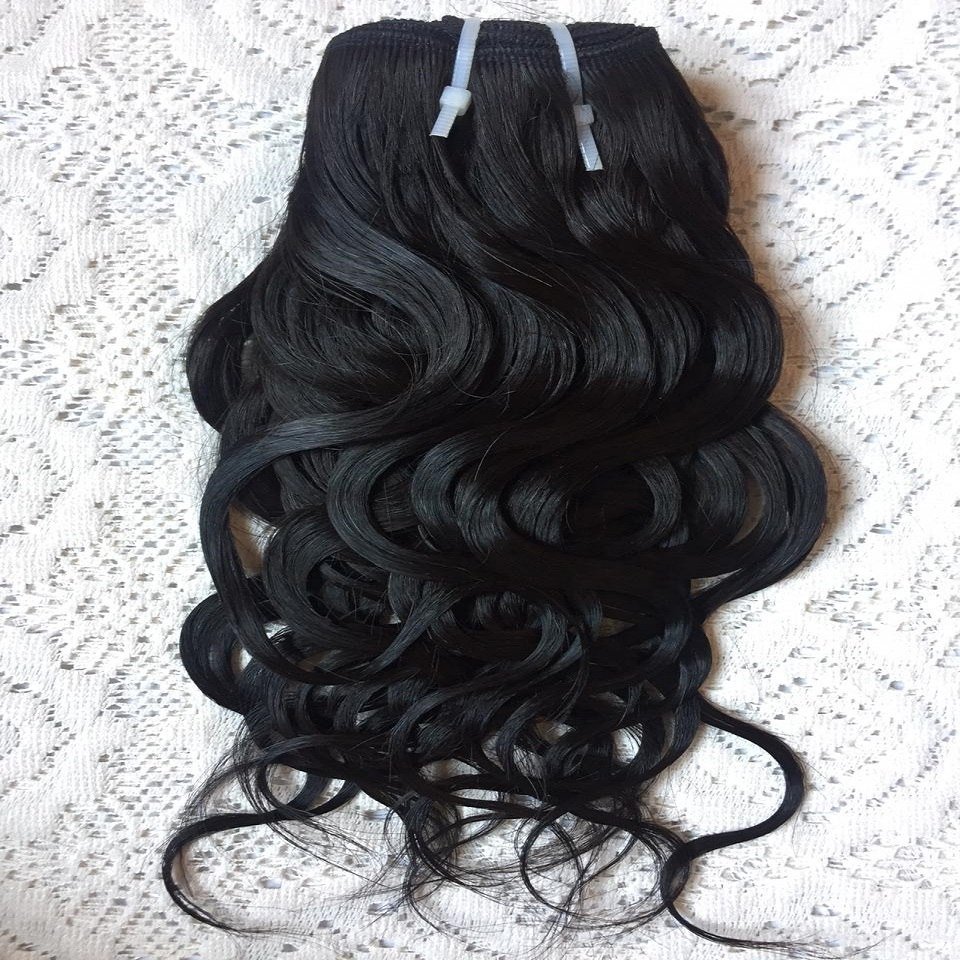 100% Unprocessed Indian Factory Human Hair Extensions Virgin Malaysian Single Donor Curly Wavy Clip-In from Wholesale Supply
