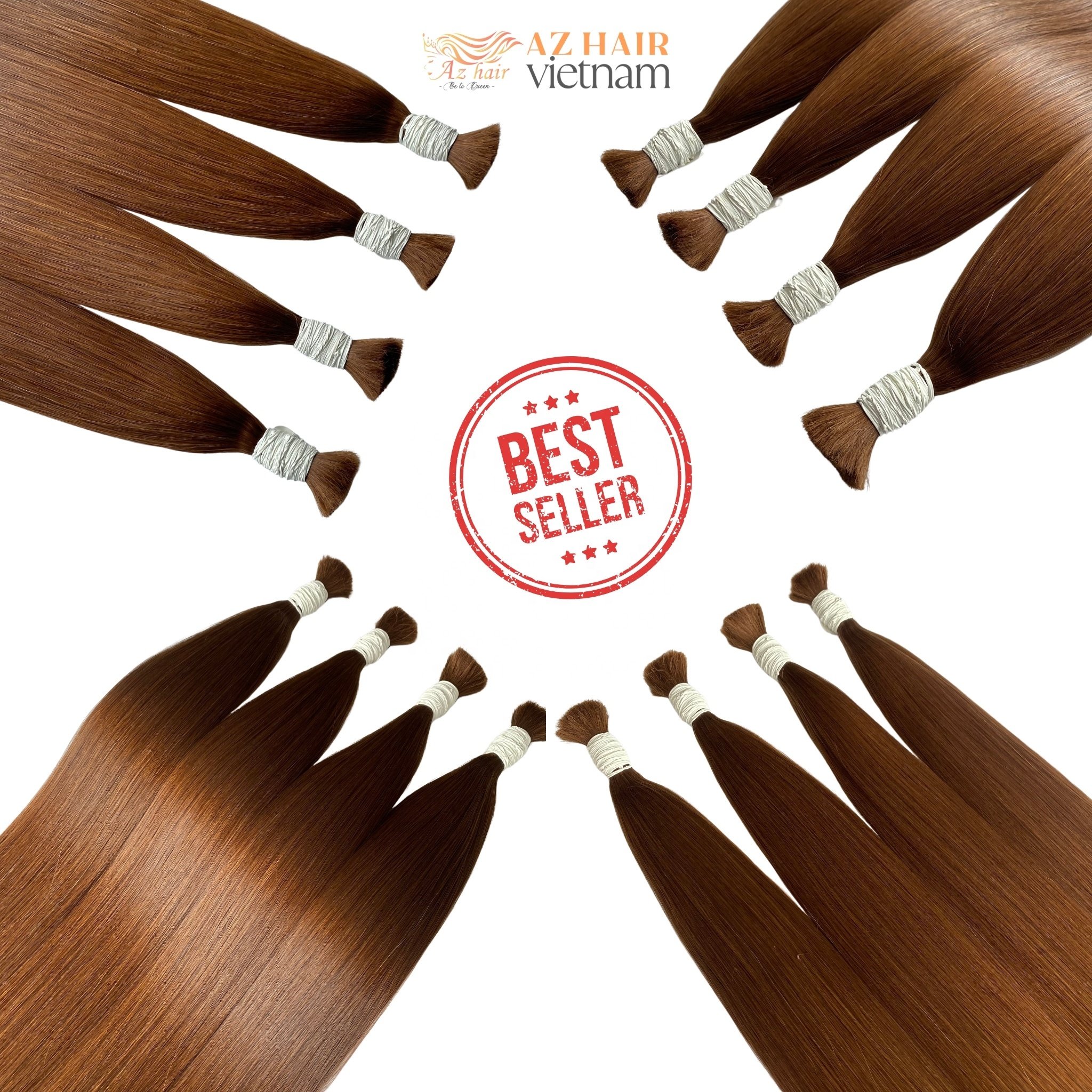 Wholesale Price Vietnamese Bulk Hair Extensions 100% Virgin Human Hair Customize Color Free Sample Ready To Ship