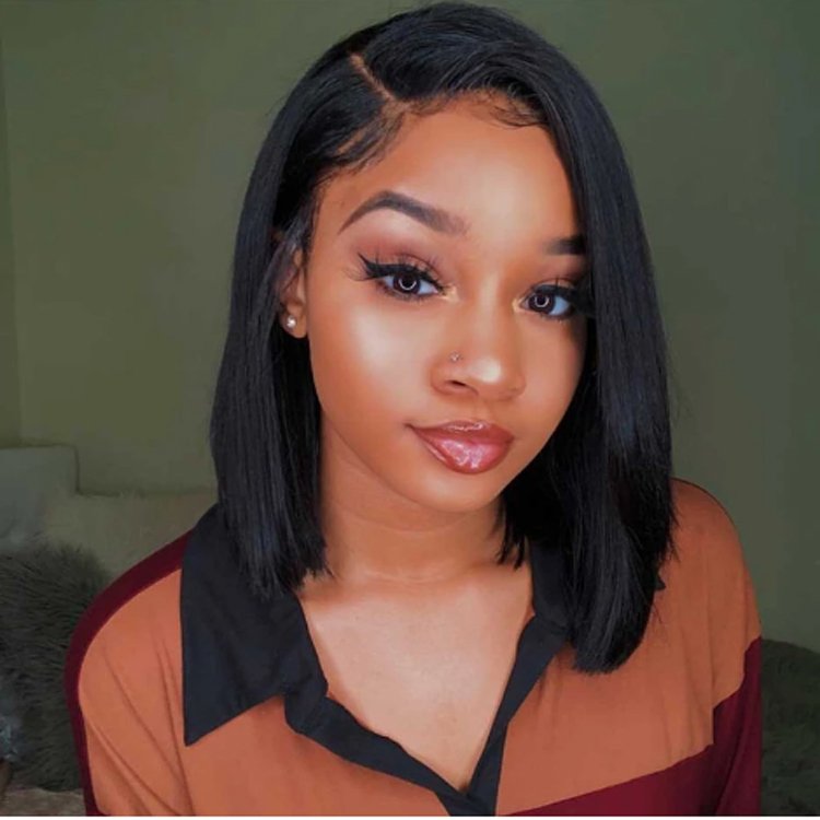 New Arrival Short Bob 4x4 Lace Closure Wig Wholesale Middle Left Right Side Part,100% Brazilian Human Hair Wig With Closure